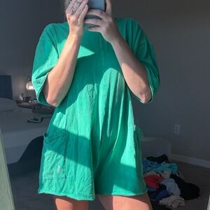 FP Movement by Free People Vibrant Green T-Shirt Dress